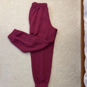 Hollister Red Track Pants with Elastic Waistband